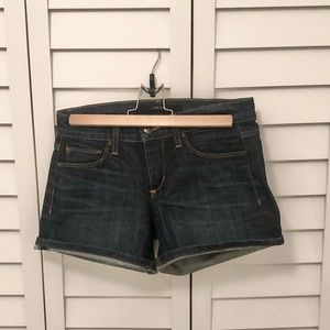 Joe’s low rise jean shorts.